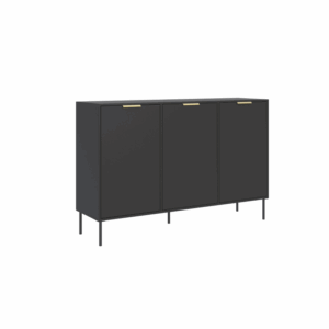 Komoda trzydrzwiowa czarna