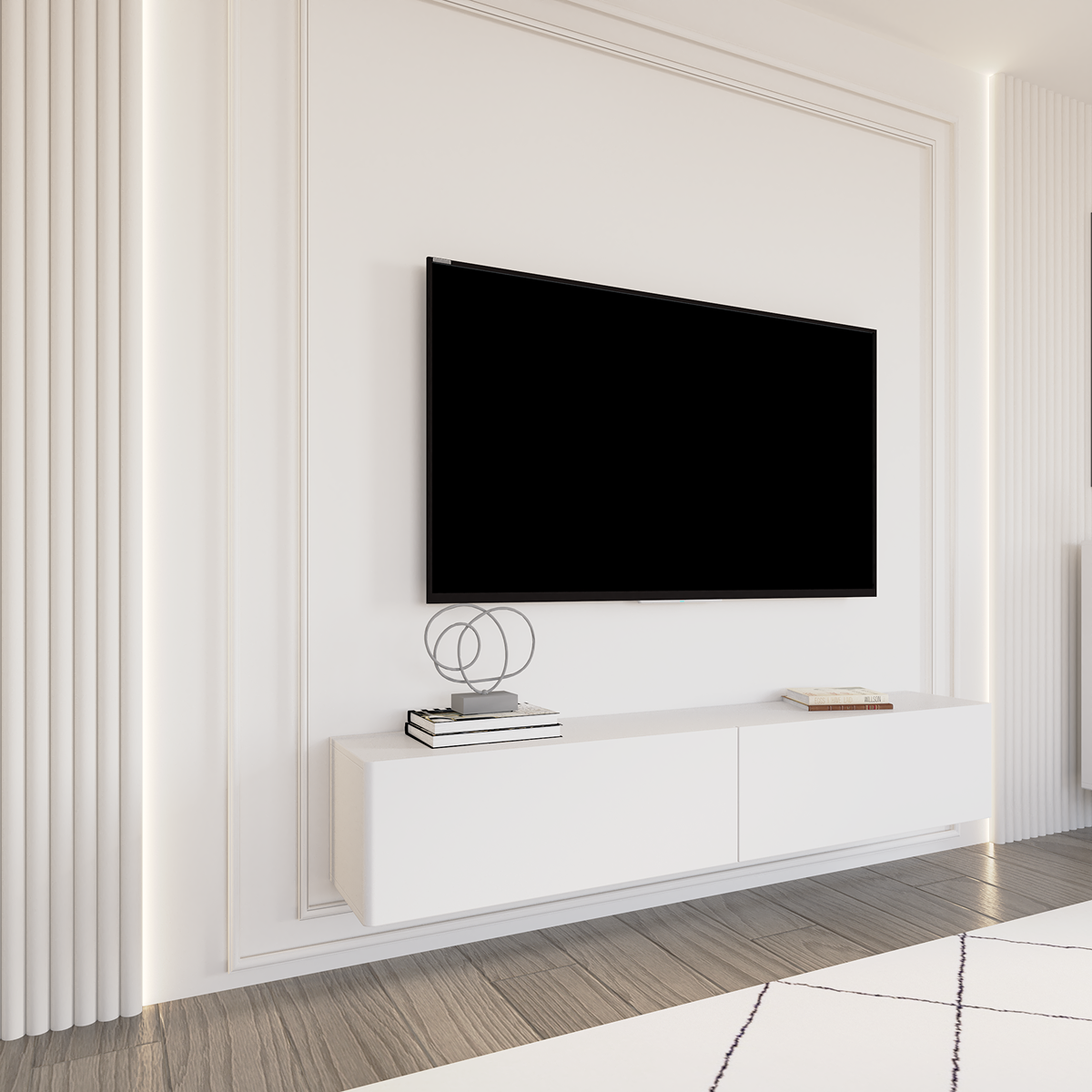 olio biała rtv wiszaca