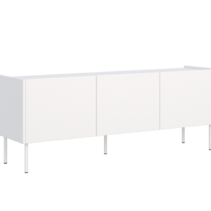 Szafka RTV Trzydrzwiowa 140cm Biała/Dąb Olejowany SENSO