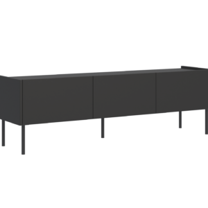 Szafka RTV z Trzema Klapami 140cm Czarna/Orzech Carini SENSO