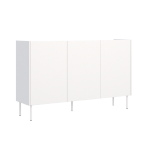 Komoda Trzydrzwiowa Biała/Dąb Olejowany SENSO